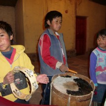 Kids of Quetana Chico playing music